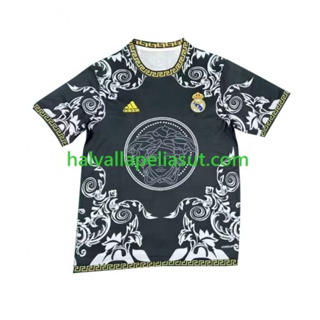 Jalkapallo Pelipaidat/Peliasut Real Madrid Versace Edition Kotipaita Musta 2024-2025 Lyhythihainen